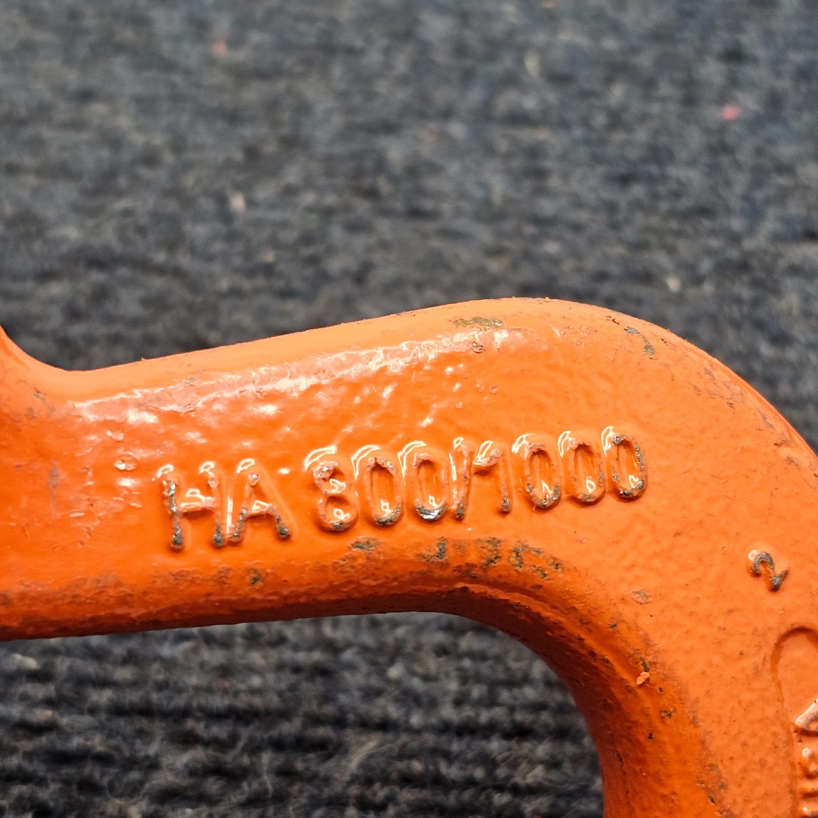 (QTY 2) CM HA800/1000 9/32" Eye Sling Hook Herc Alloy (Missing Safety Latch)