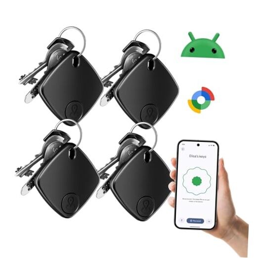 4 Pack Android Compatible Smart Tracker Tags - Tracker Tags for Android Phones