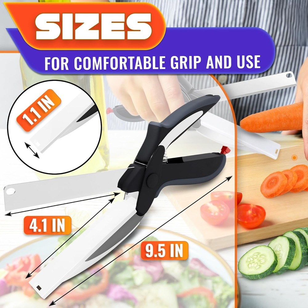 Kitchen Scissors for Food 2-in-1 Cutting Board Scissors Shears Effortless