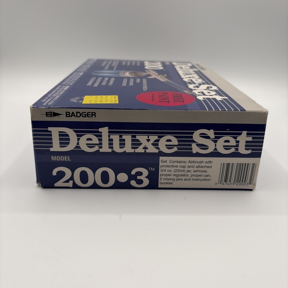 Badger Airbrush Set Model 200-3, Single Action. Missing Propel Bottle.