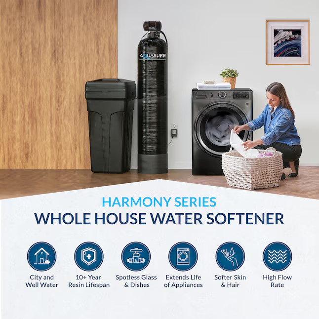 AQUASURE 32000 Grain Harmony Water Softener and Whole House Filtration System
