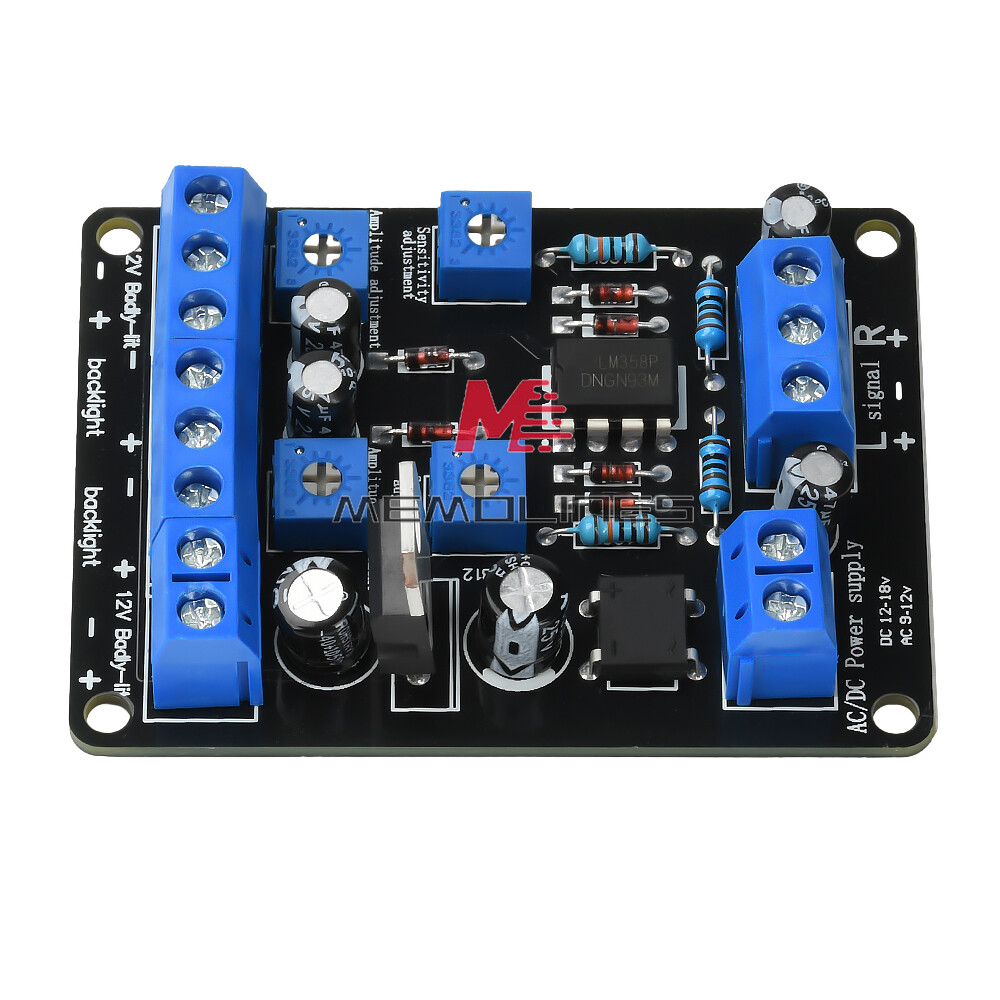 AC9-12V DC12-18V Pre-amplifier VU Level Meter Driver Board DB Level Meter Driver