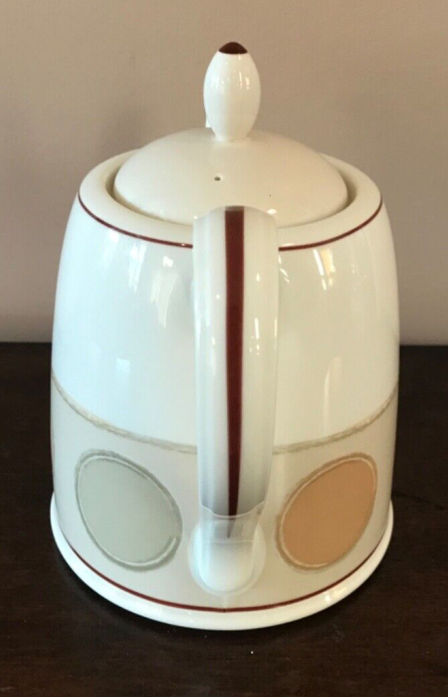 Noritake Ambience Teapot Mocha Java Green Brown Tan