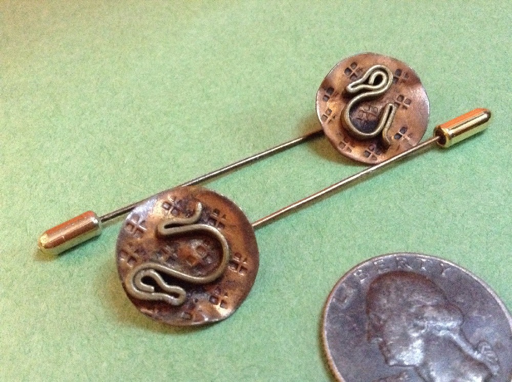 Vintage Folk Art Stick Pins
