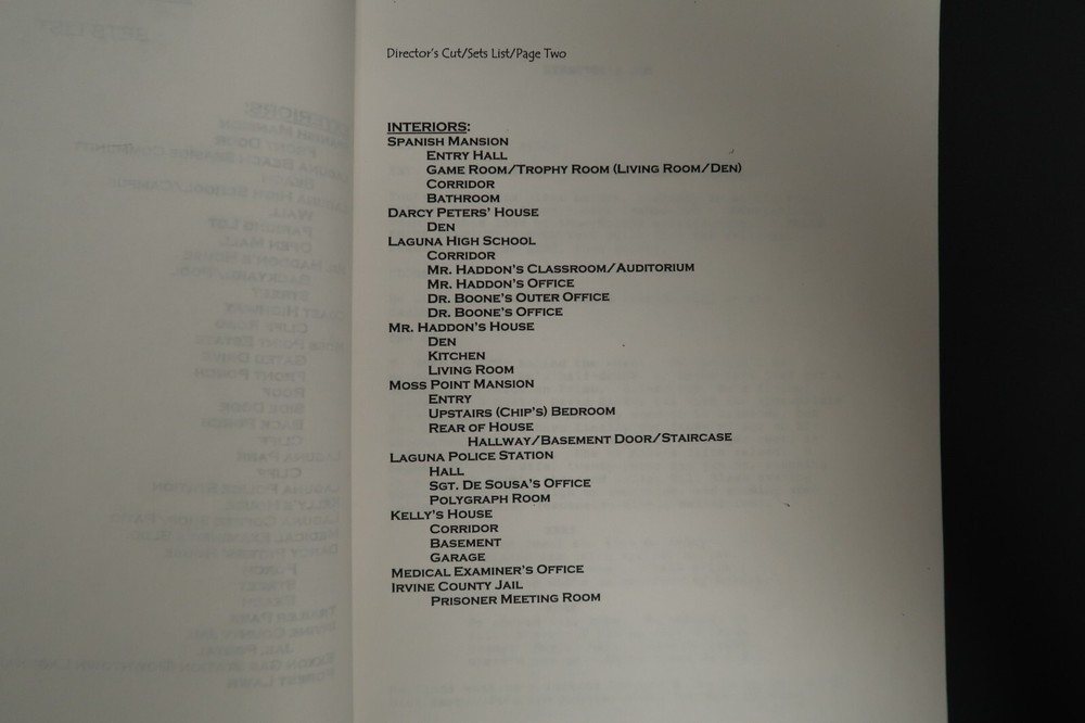 Dead Above Ground Screenplay Original TV Script Stephen J. Cannell Studios 2000