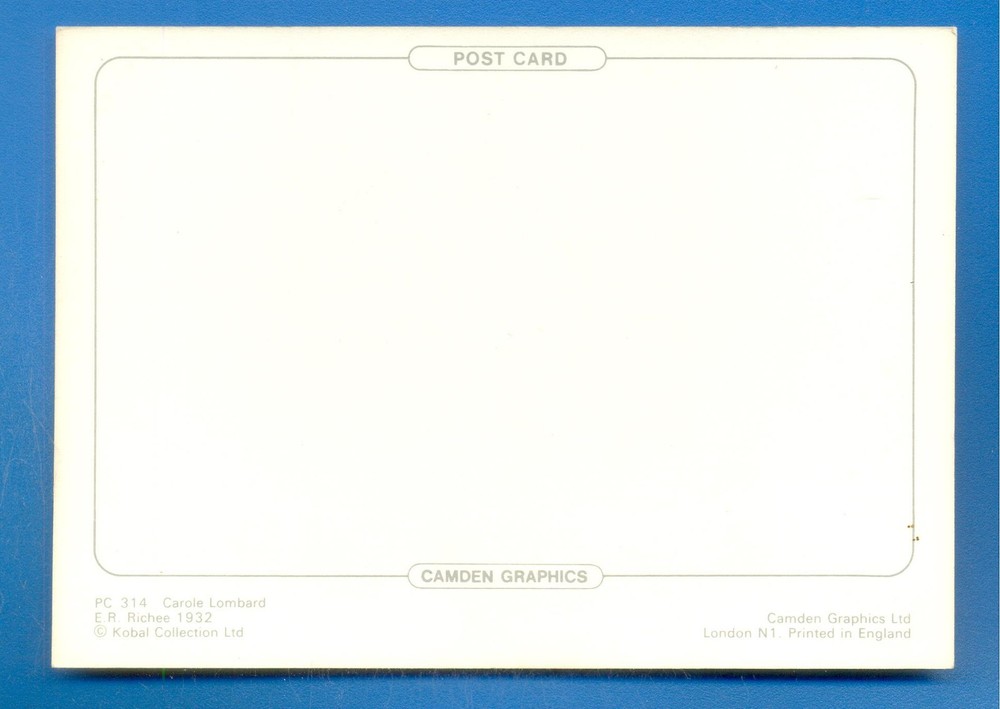 CAROLE LOMBARD.CAMDEN GRAPHICS POSTCARD