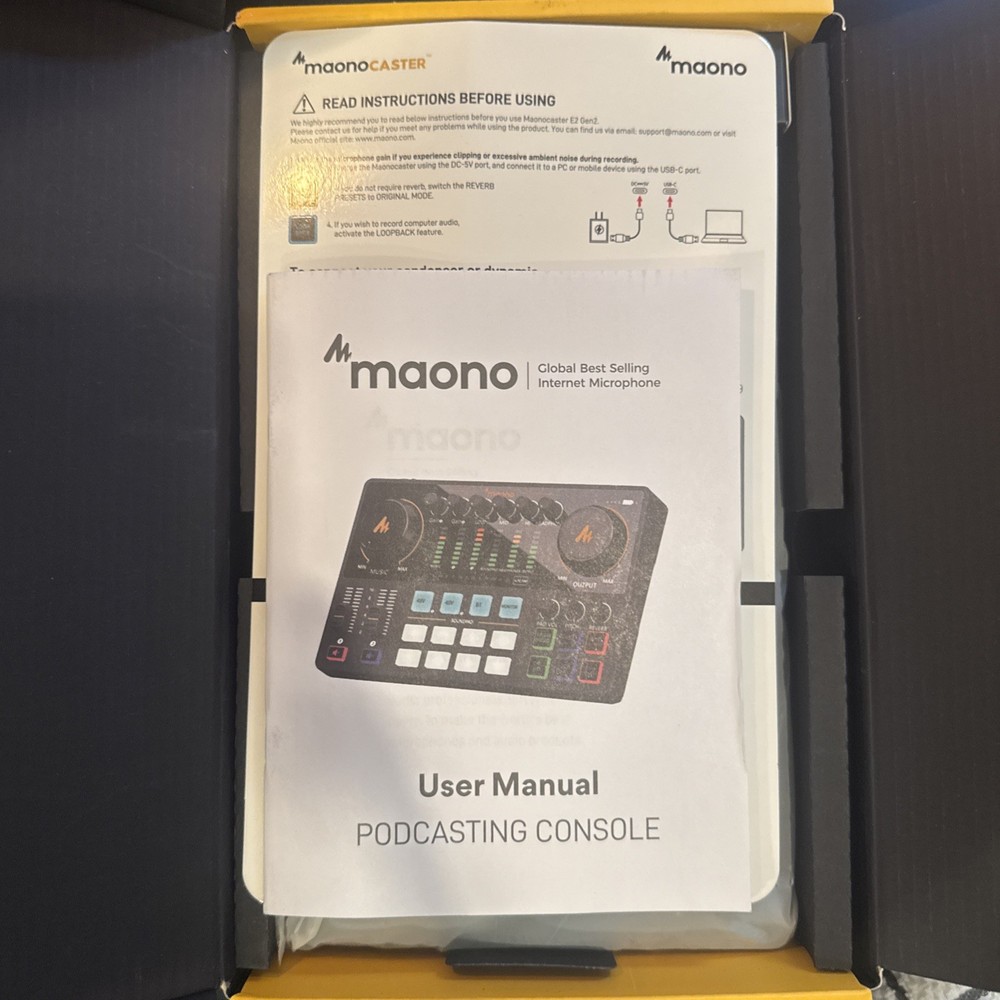 Podcast Equipment Bundle: Audio Interface mixer with Dual XLR Input for Podca...