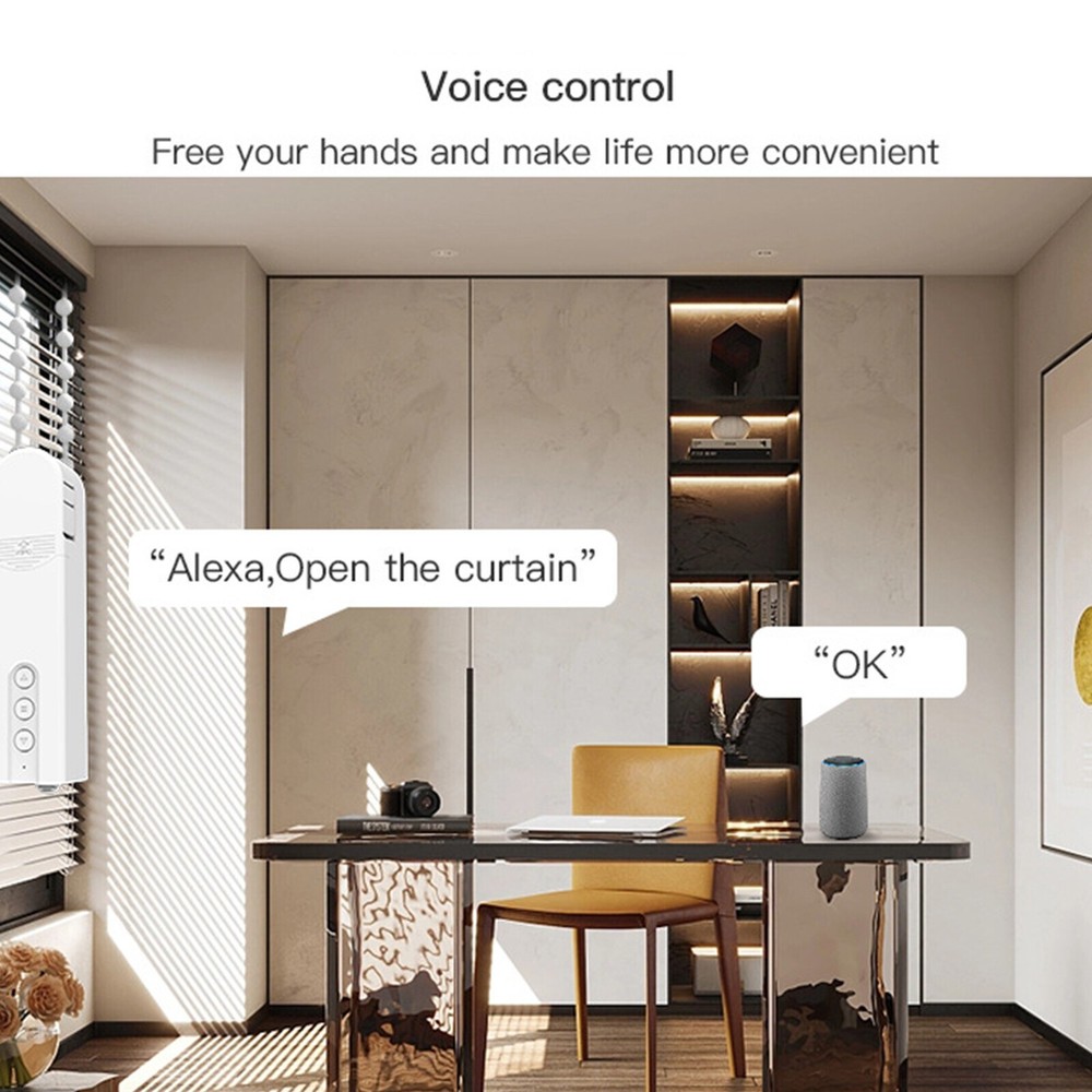 1Pcs Smart White Tuya Blind Motor Wifi Automatic Roller Shutter with App Control