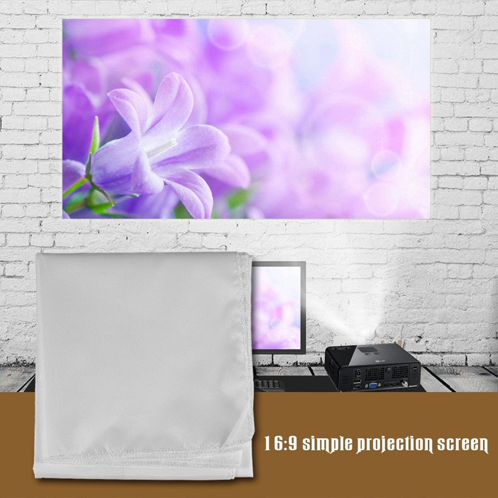 120 Projector Screen Pull Down Indoor Outdoor Cinema HD Projection BEA
