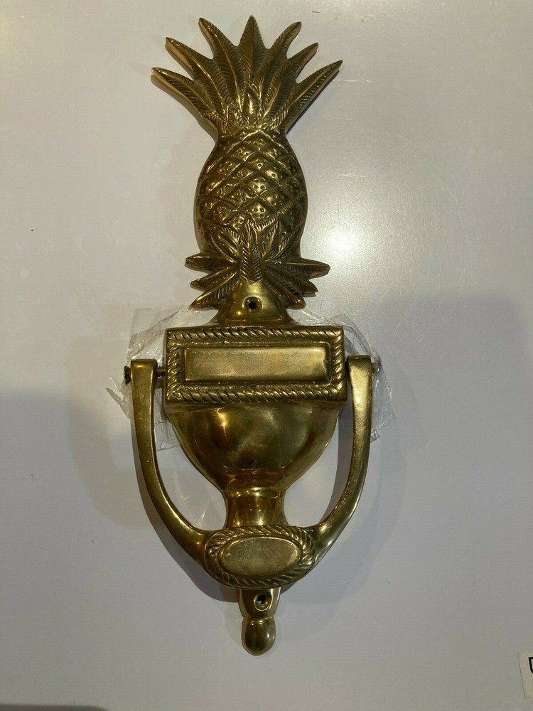 Door Knocker Solid Brass Pineapple Victorian Vintage Art Engrave Beautiful