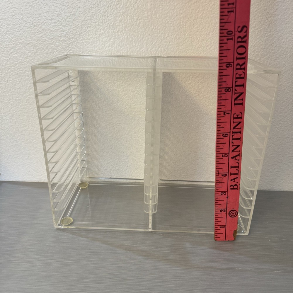 Vintage 1993 Clear Acrylic CD Holder – Stackable Media Storage organizer