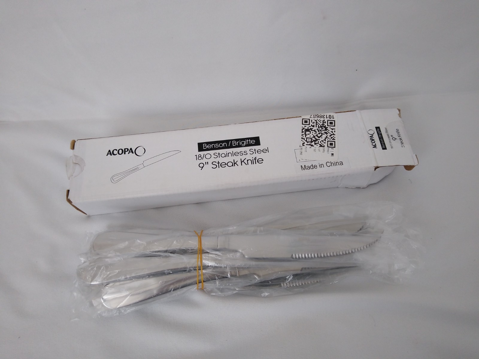 Acopa 18/0 Stainless Steel 9" Steak Knife 12 Pack Benson / Brigitte Flatware