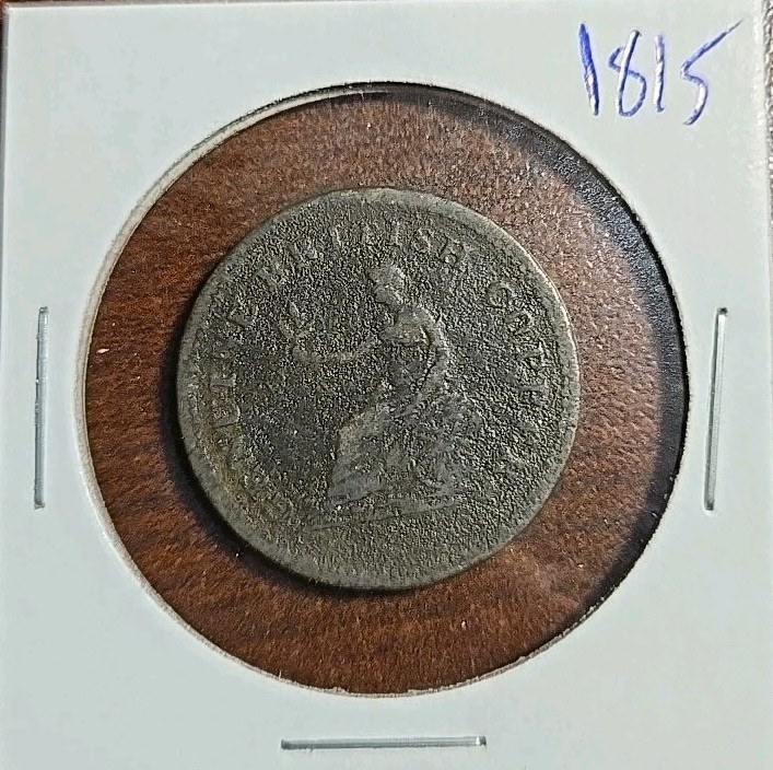 Genuine British Copper Half Penny Token 1815