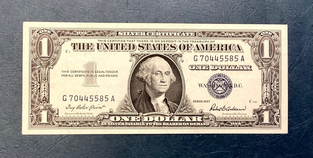 1957  $1 ONE DOLLAR Silver Certificate - CHOICE UNCIRCULATED UNC