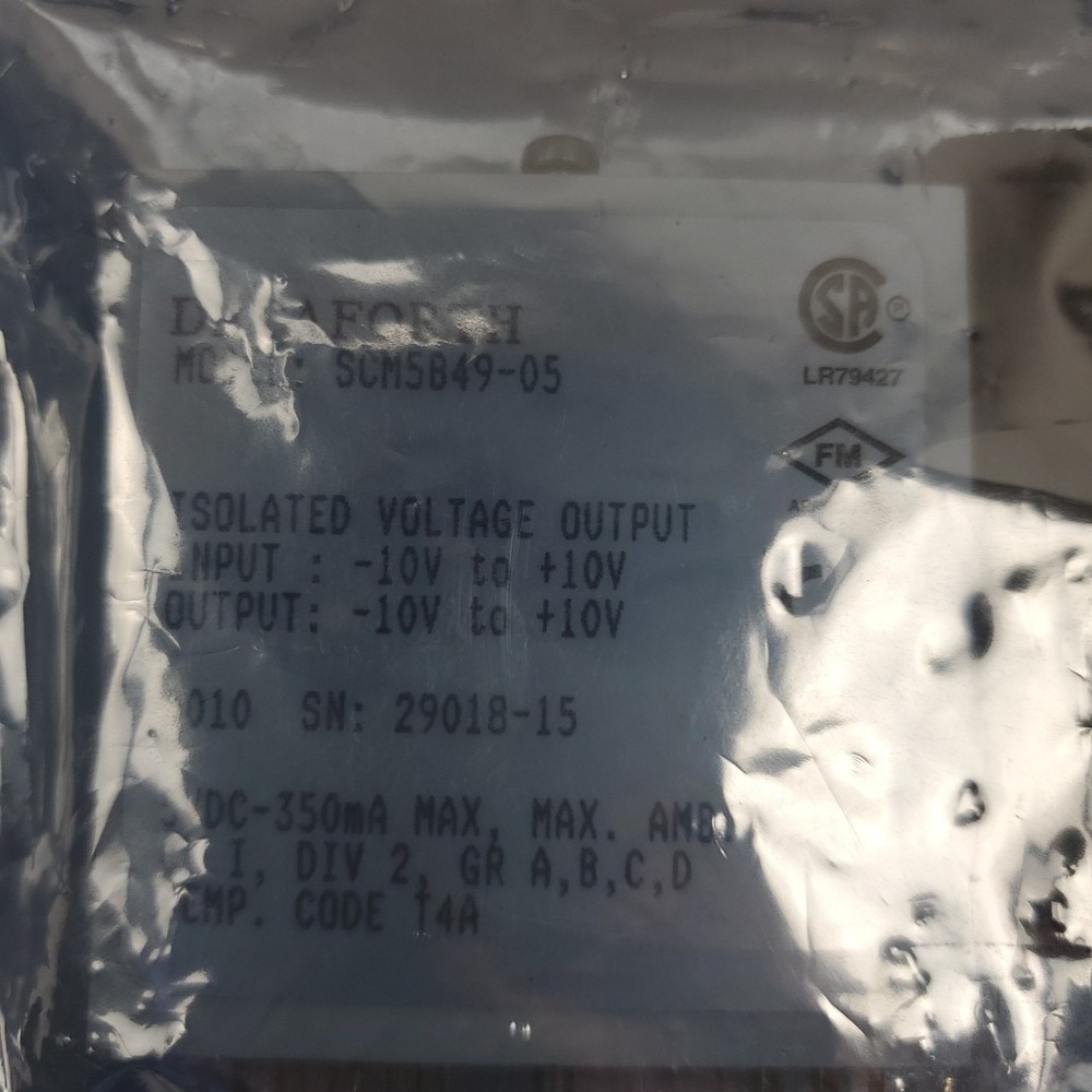 DataForth SCM5B49-05 SCM5B4905 Isolated Voltage Output