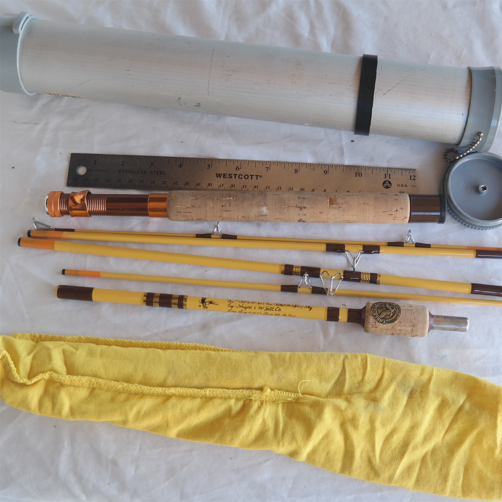 Vtg Eagle Claw Trailmaster 6 pcs Spin / Fly Rod Combo Wright & McGill TRP 601