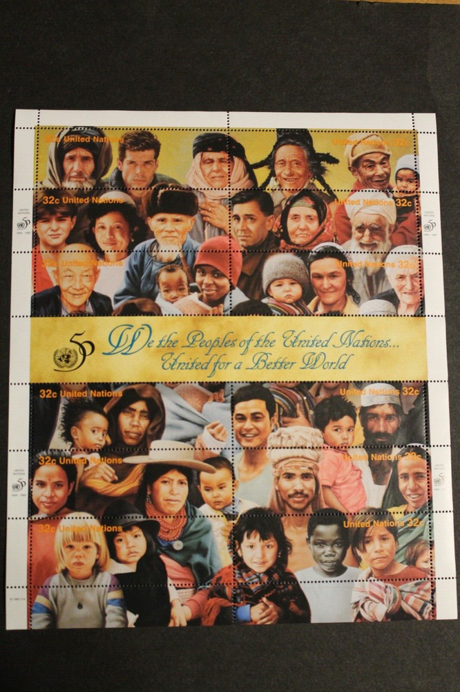 United Nations 1995 50th Anniversary Mini Sheets- All 3 Offices