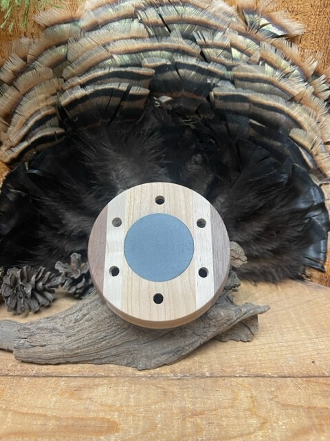 1-Easy Grip Profiled Laminated  Double-Sided  Turkey Call Pot No Tools Needed