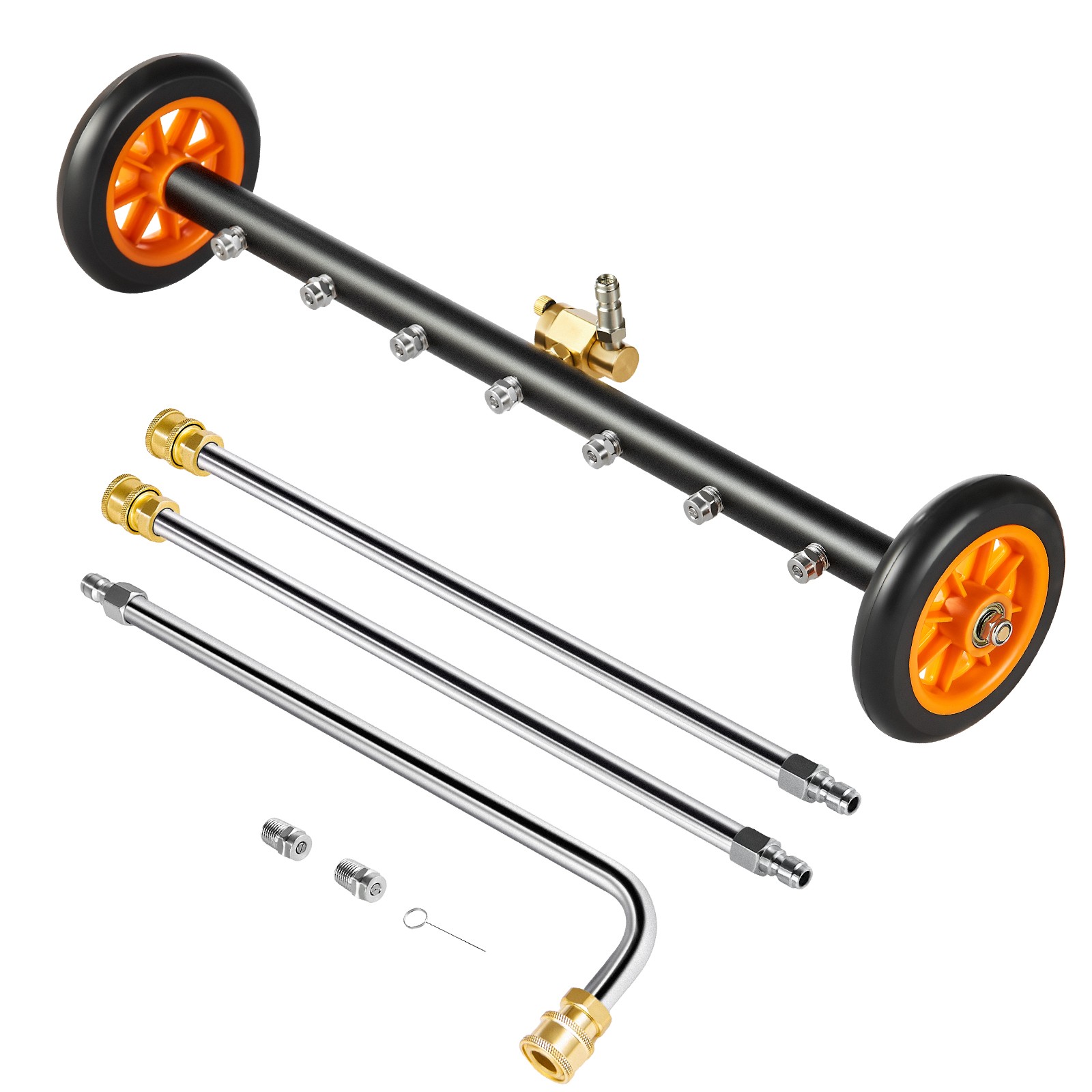 Uimoso 24" Pressure Washer Undercarriage Cleaner 4000 PSI with 2 Extended Wands