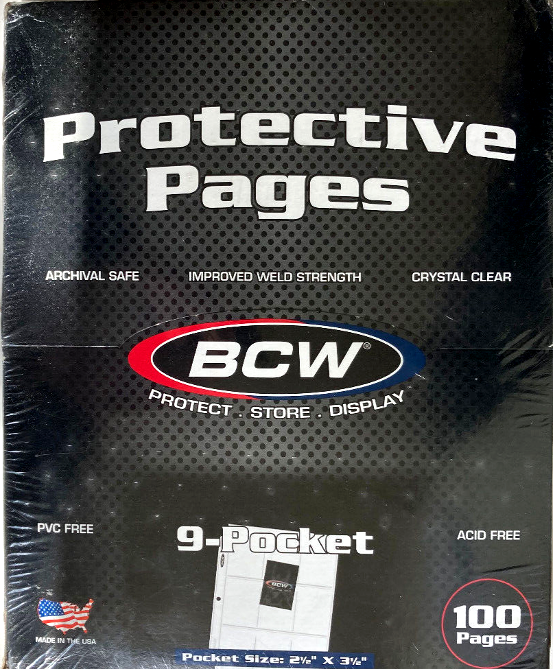BCW Protective Pages 9 Pockets (100 pages per box)