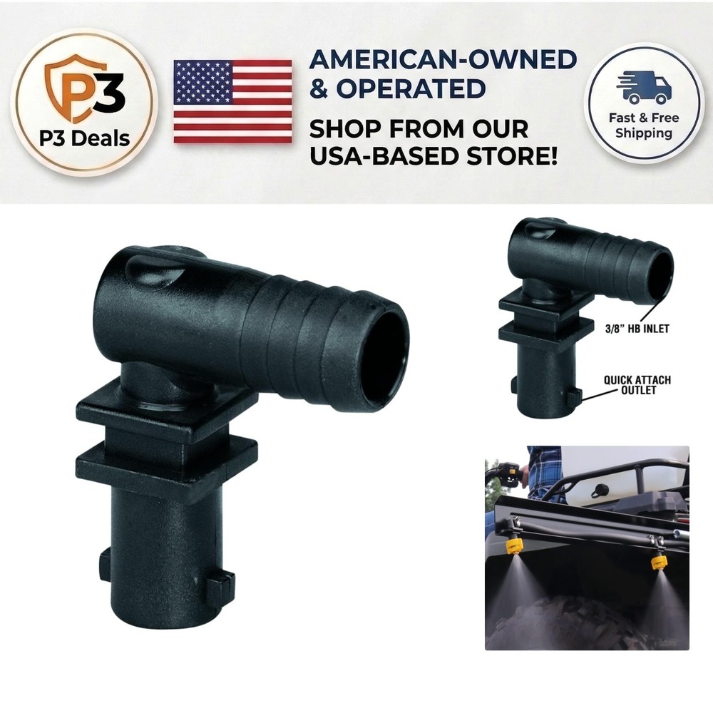 Long-Lasting 3/8" Polypropylene Elbow Nozzle with Check Valve Functionality