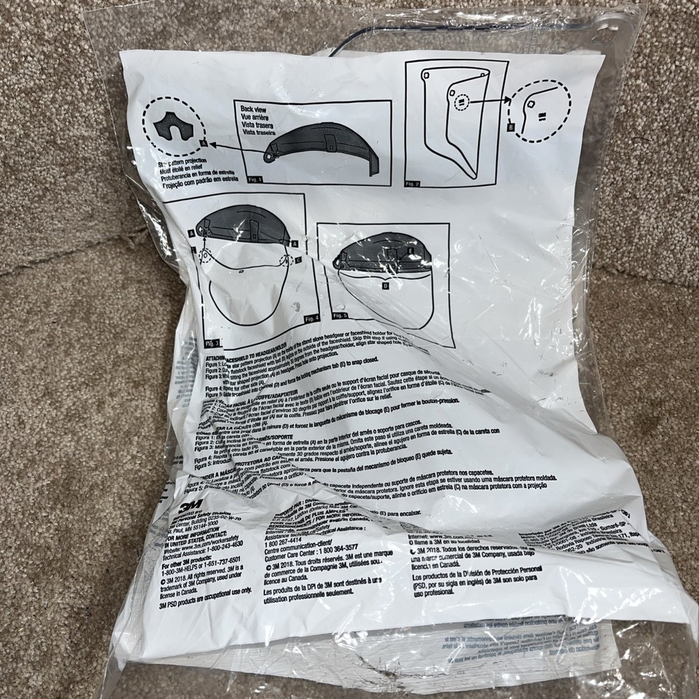 3M Clear Polycarbonate Faceshield WP96 New