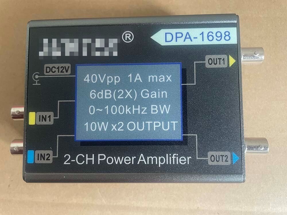 DPA-1698 40Vpp 2CH DC Power Amplifier for DDS Function Signal Generator