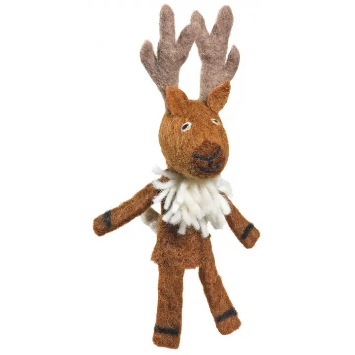 dzi handmade Wild Woolie Deer Finger Puppet