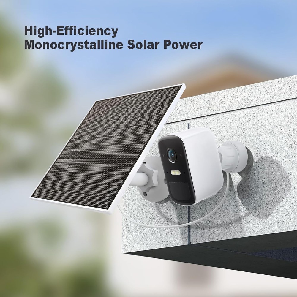 Solar Panel for Eufy Camera, 5W Solar Panel Compatible with Eufycam 3/3C/2/2 Pro