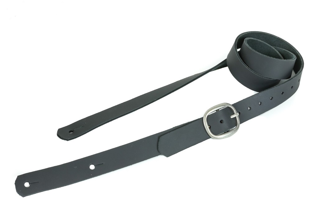 Thin Buckle Guitar Strap Thick Leather