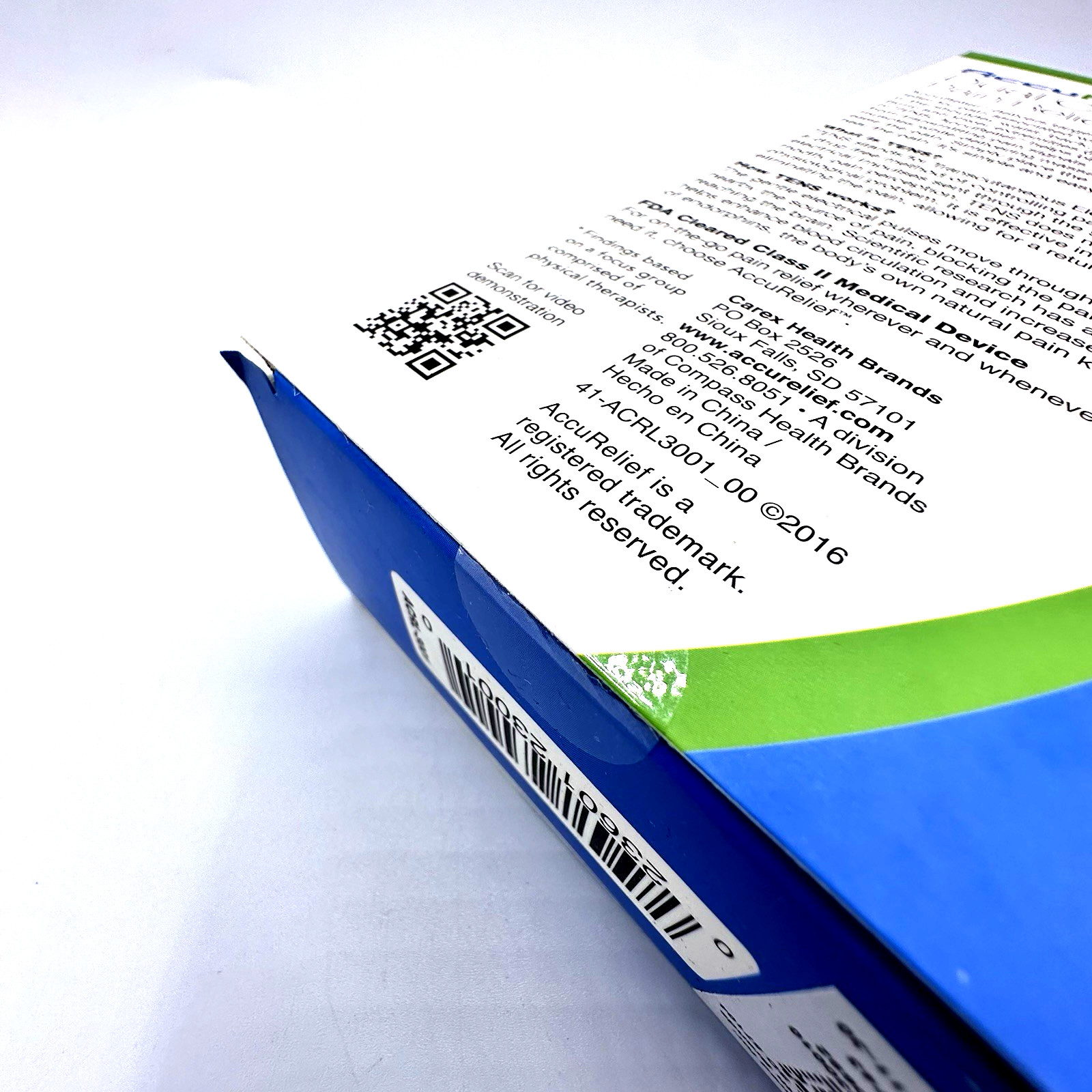 AccuRelief TENS Unit Pain Relief System - Dual Channel - New & Sealed