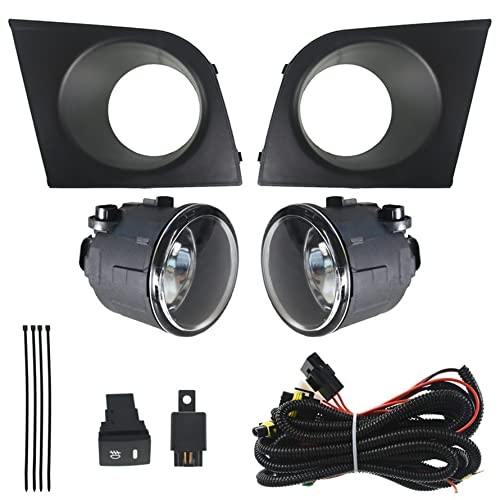 2Pcs Fog Lights Replacement for 2007-2011 Versa Clear Lens with Front Bumper
