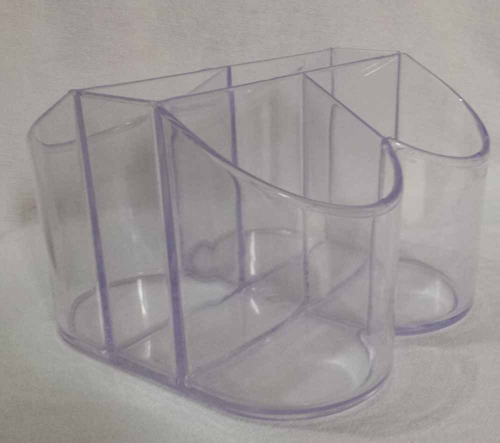 Clear Plastic 5-Compartment Clear Acrylic Organizer for Bathroom/Office Storage