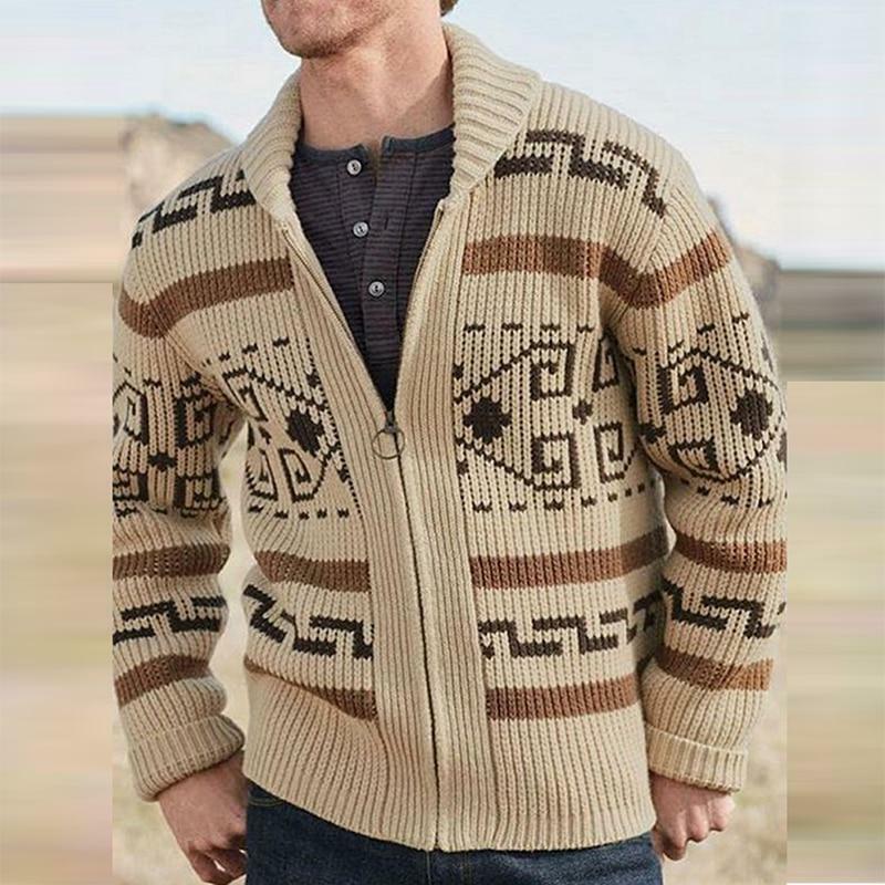 Mens Sweater Big Lebowski Cardigan Knit Jeffery Zip Up Adult New Movie Costume