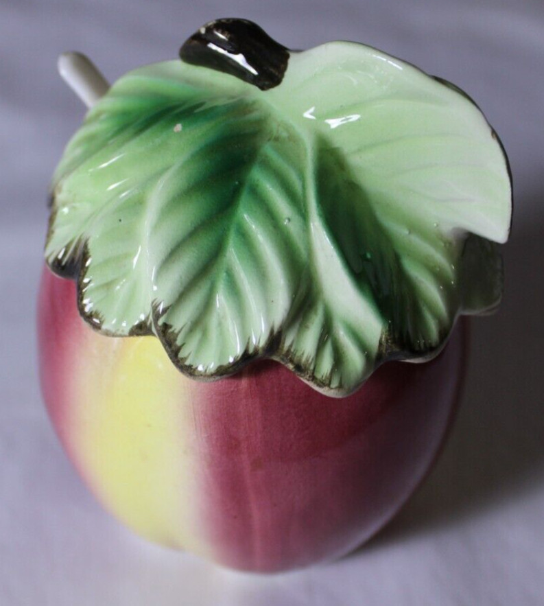 Vintage peach preserves / jar server