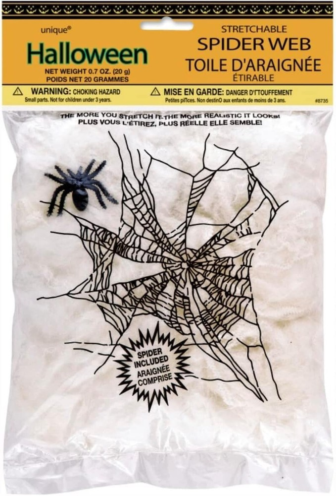 Unique  - Halloween Spider Web Decoration with Spider