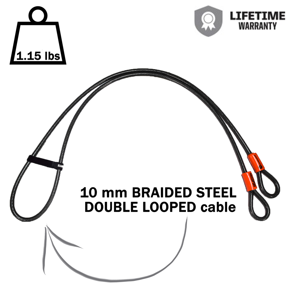 Kryptonite KryptoFlex 1004 Double Looped cable (Size: 120 cm, 10 mm)