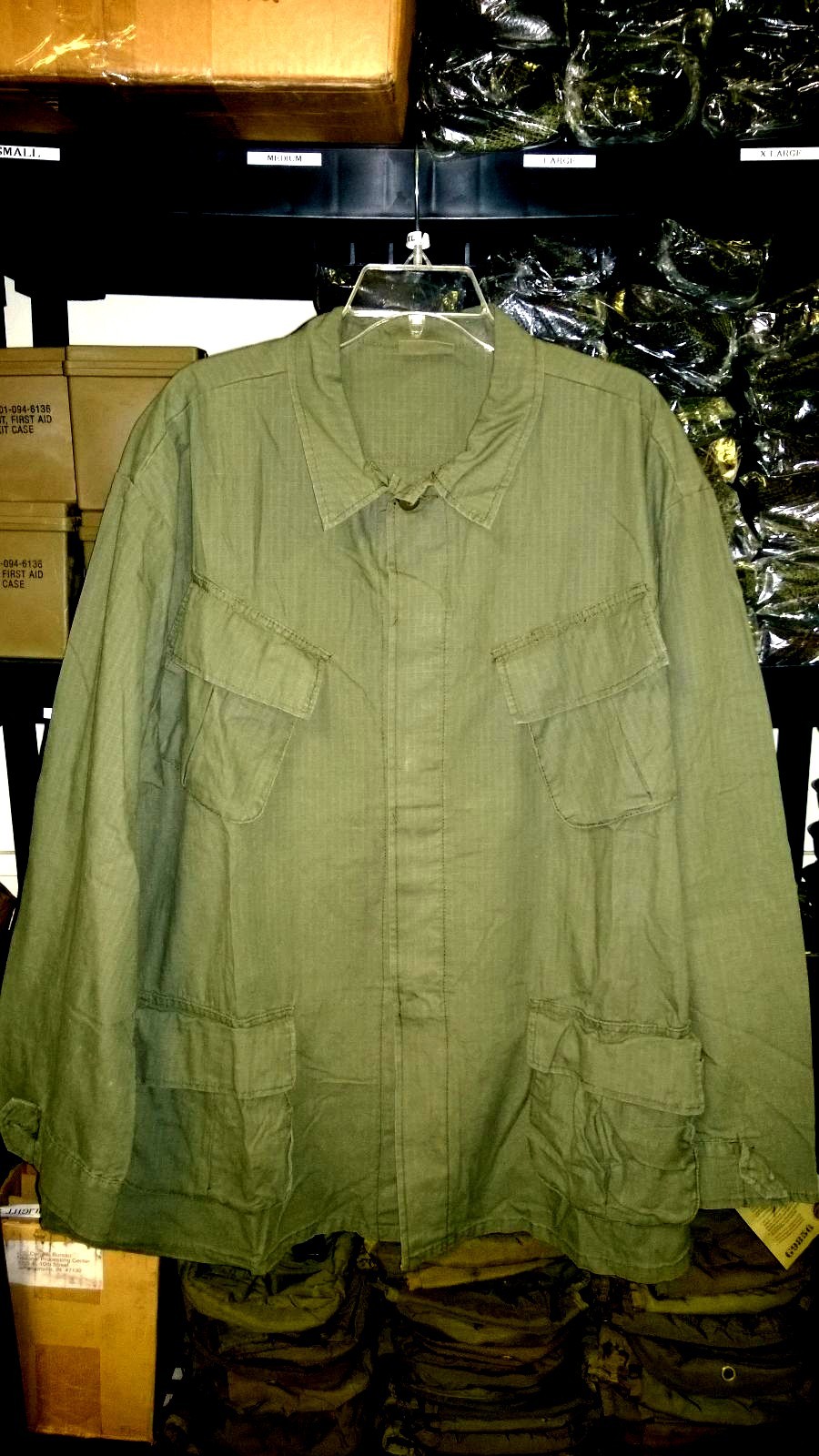 Vietnam Era Reproduction Slant Pocket BDU Shirt  XL Regular NEW