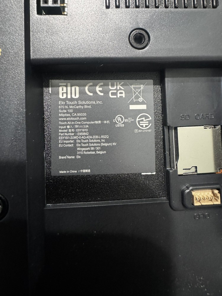 Elo Touch all-in-one computer model ESY15l1D