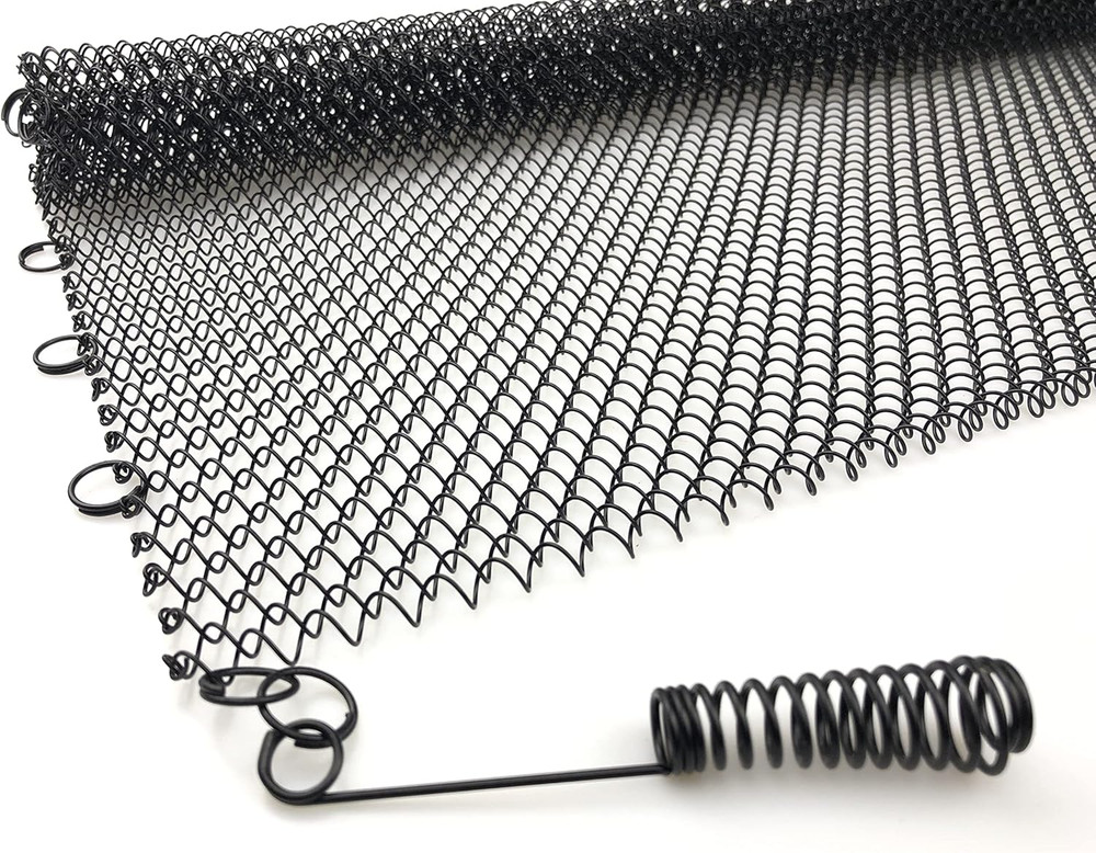 Sunshinecarpentry Fireplace Mesh Screen Curtain, Two Panels. Rod Kit NOT Include