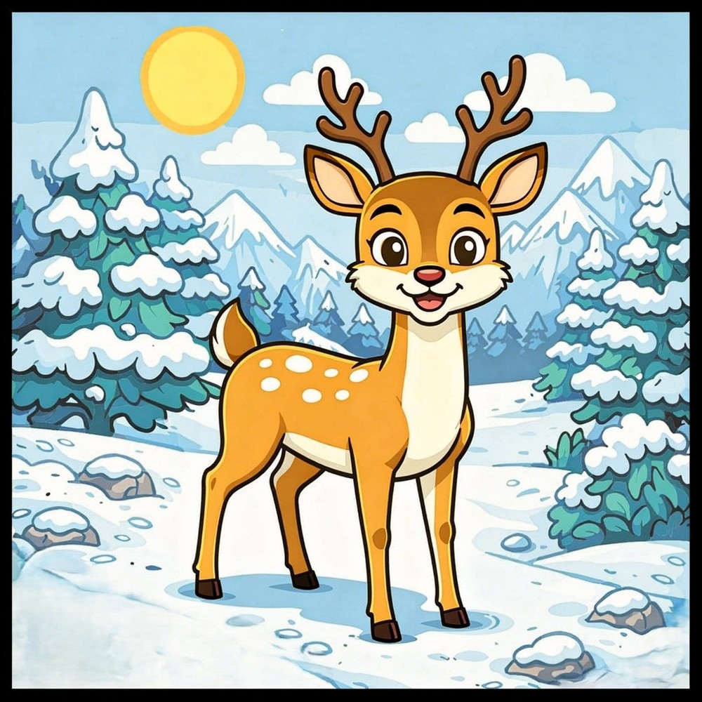 30 Custom WInter TIme Cute Deer Personalized Address Labels