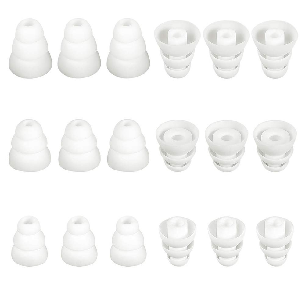 Triple Flange Eartips Soft Silicone Replacement Earbud Tips Fit for Inner Hol...