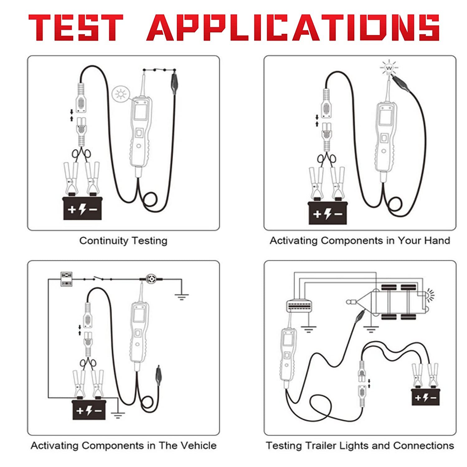 Autel PowerScan PS100 Car Electrical System Diagnosis Tool Power Probe AVO Meter