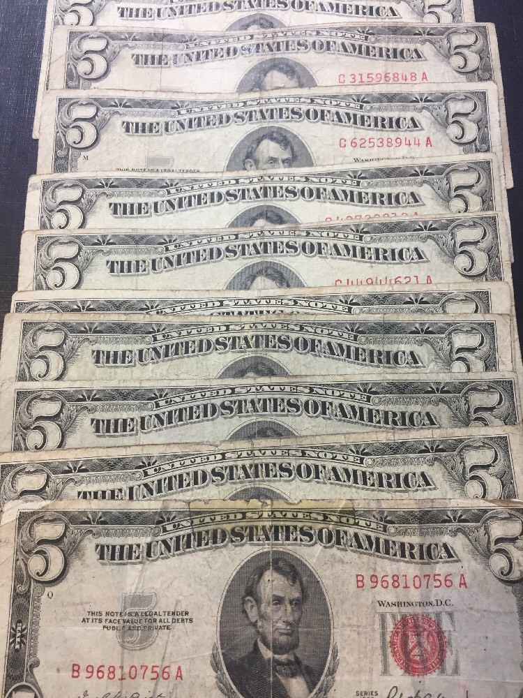 1963 Well Circulated Five Dollar Bill $5 • 1963 Five Dollar Note • Buying 1 Bill