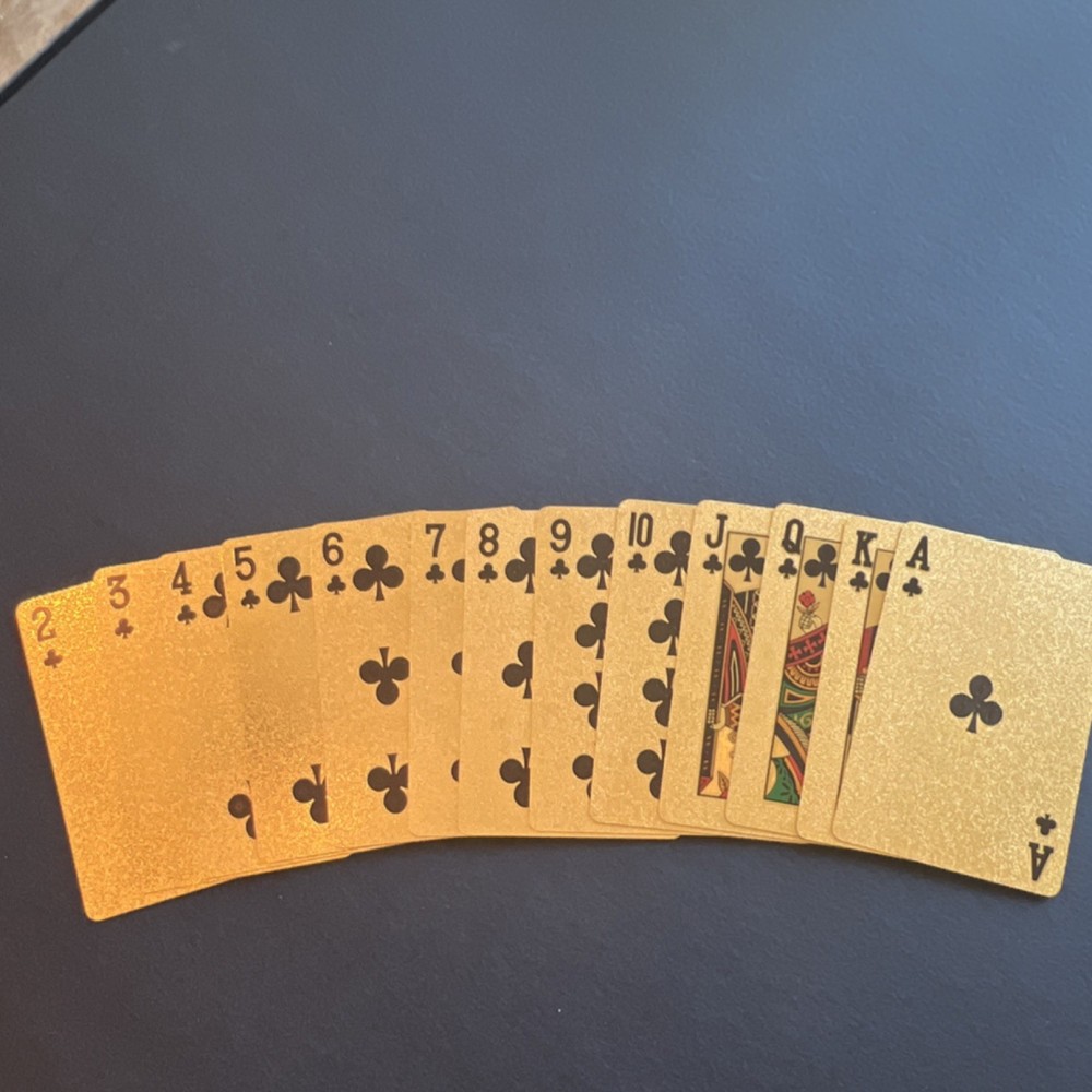 Gold Plated $100 Bill Design Poker Playing Cards Deck