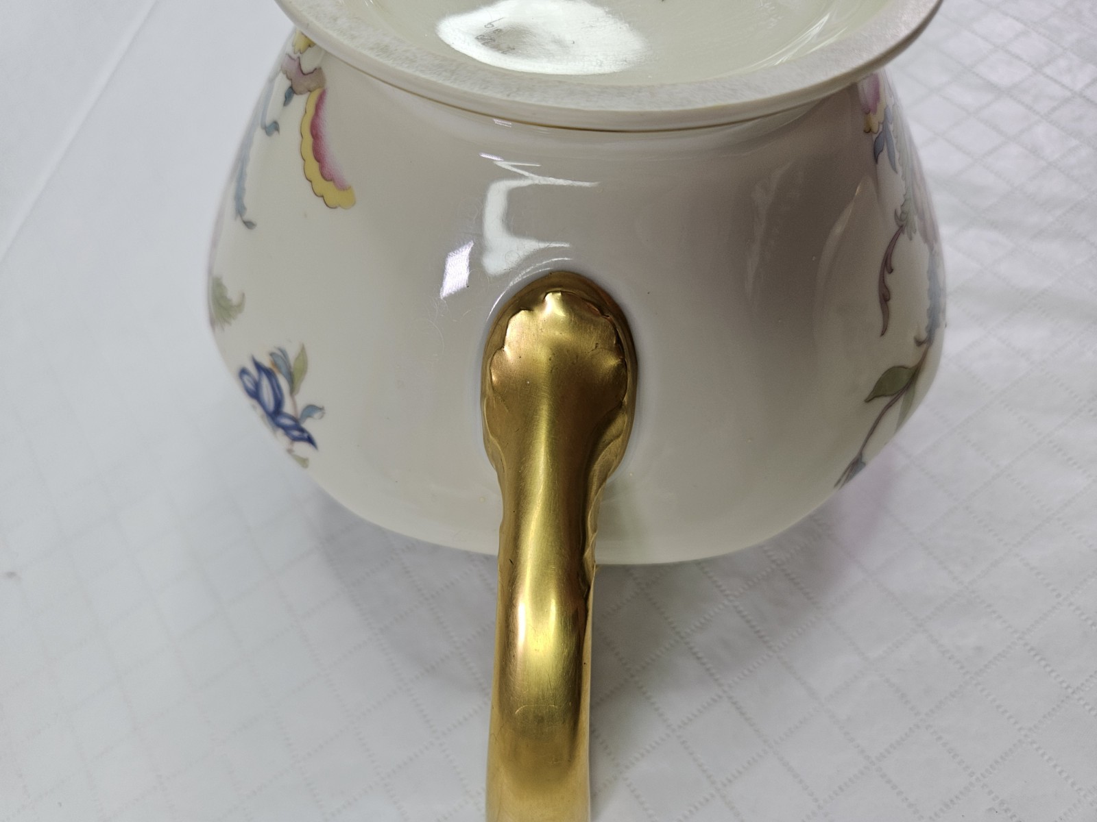 Rosenthal Persiana Continental Tea Pot Lid Ivory Floral Gold Rim Germany