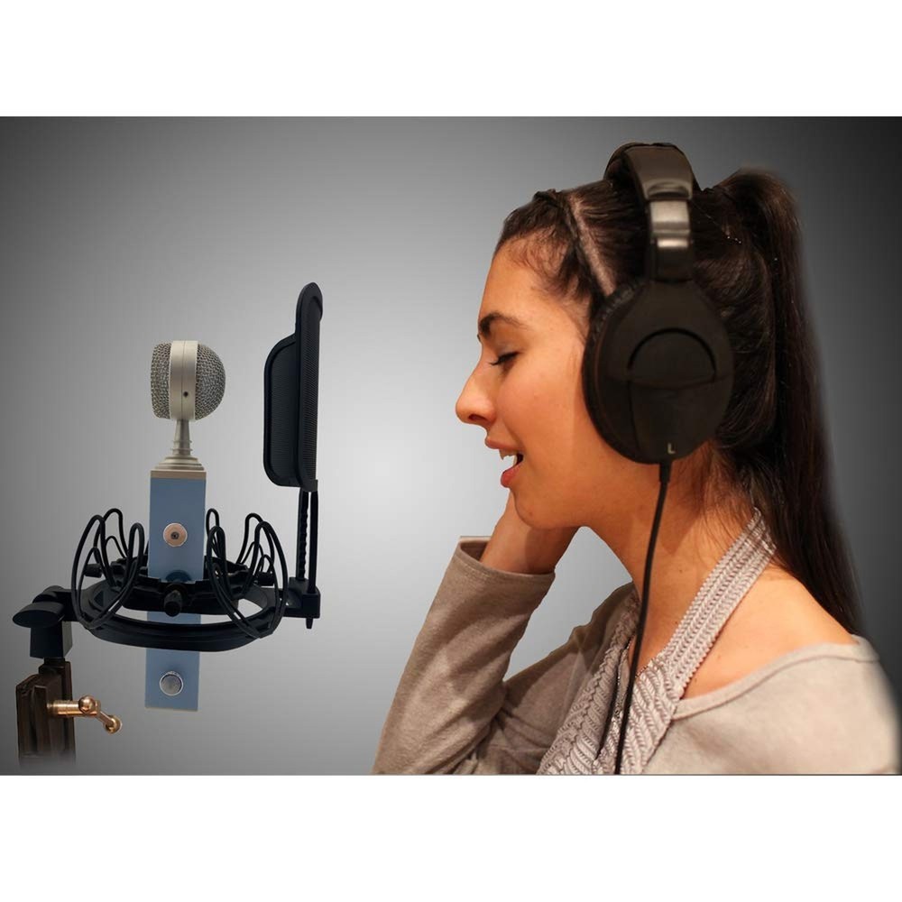Microphone Shock Mount with Pop Filter Universal Shock Stand for Microphones ...