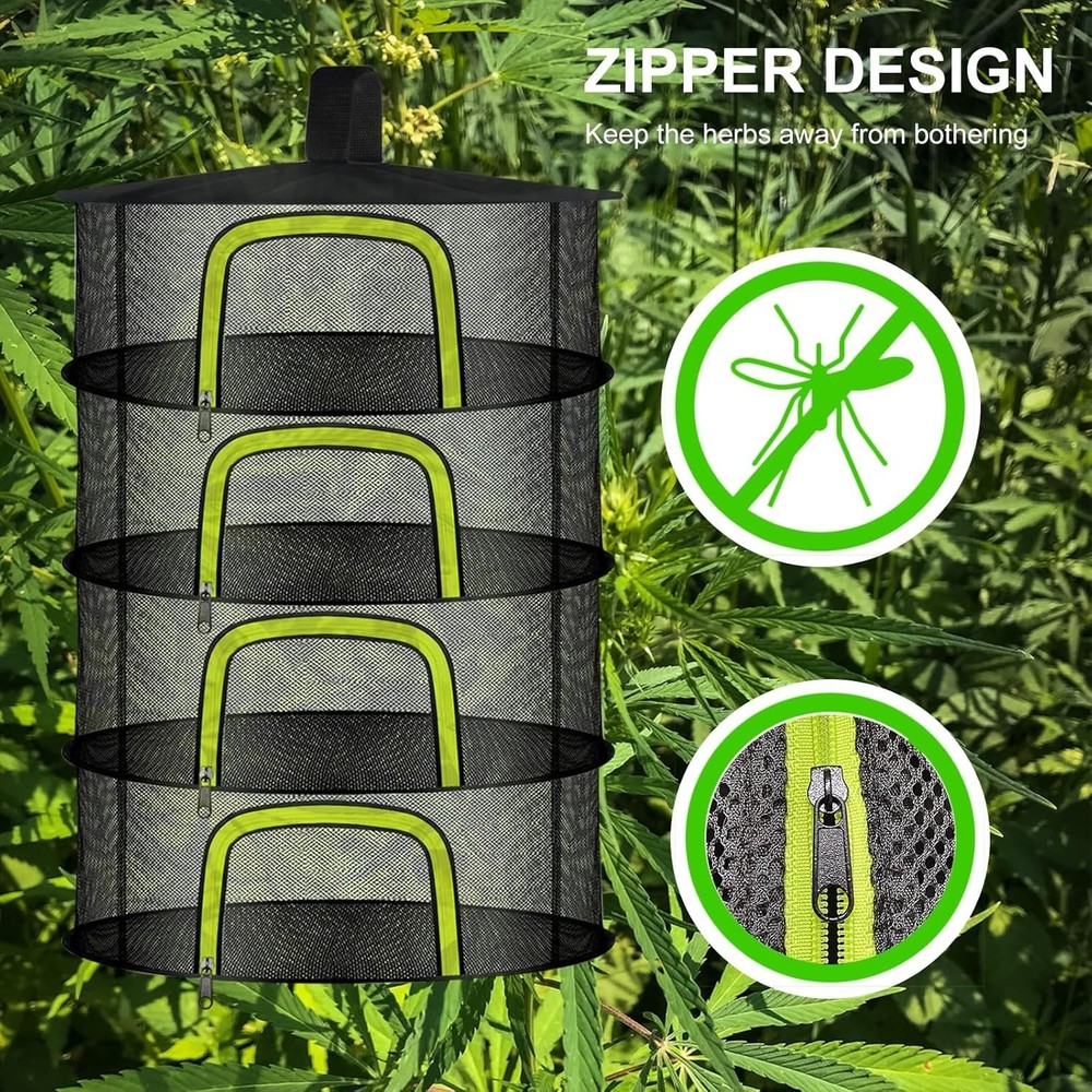 4 OR 6 Layer Herb Drying Rack, Herb Drying Rack Hanging Mesh, Foldable Plant Dry