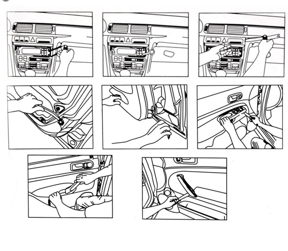 Car Refit Door Panel Interior Sound Navigation Card Button Disassembly Tool