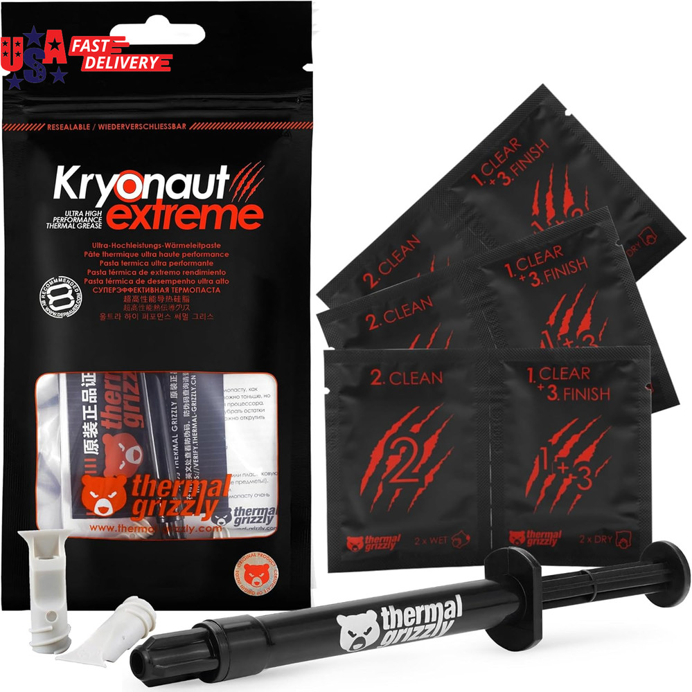 Kryonaut Extreme - 2 Gram - Extremely High Performance Thermal Paste with 12 Cle